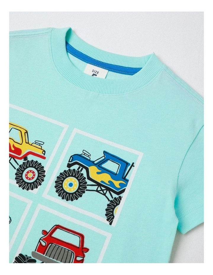 Essentials Print Tee in Mint image 2