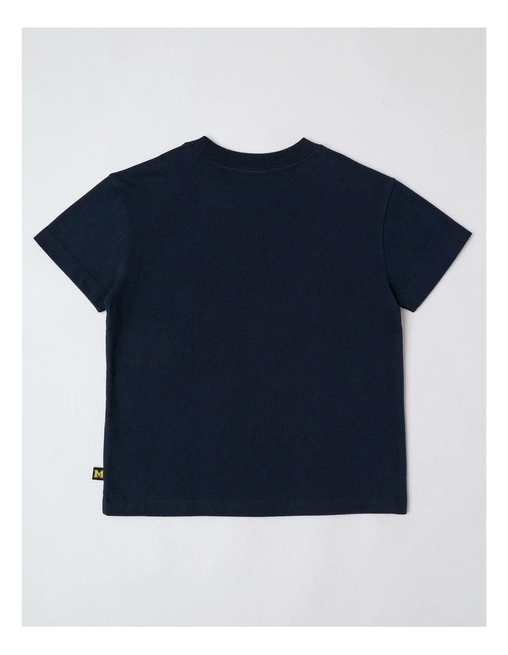 Essentials Print Tee in Navy image 3