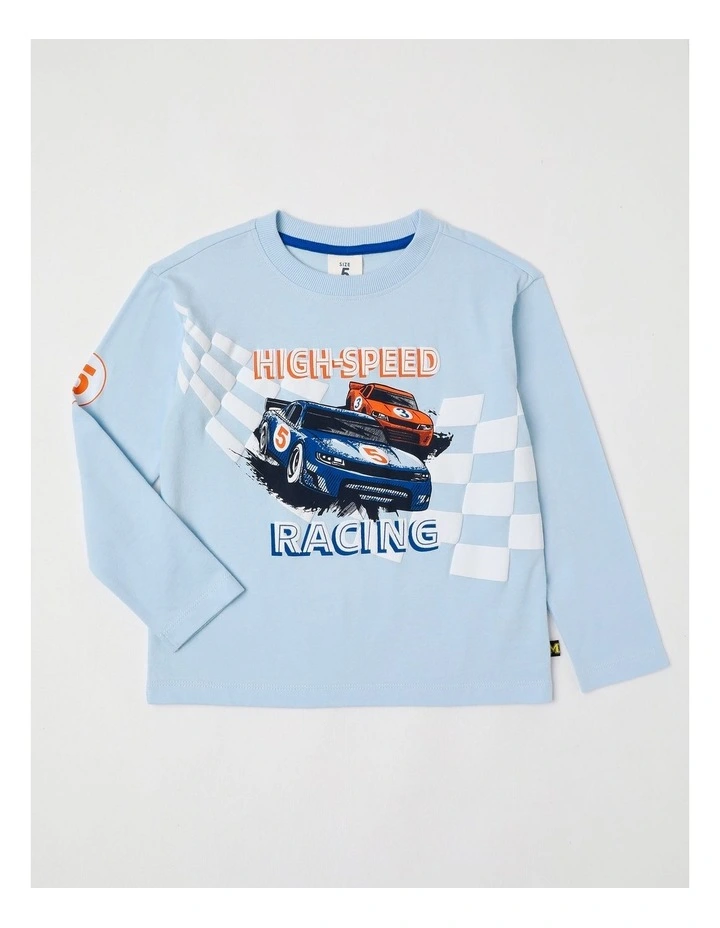 Essentials Long Sleeve T-Shirt in Racing Light Blue image 1