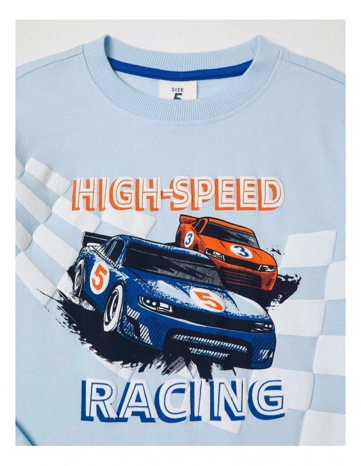 Essentials Long Sleeve T-Shirt in Racing Light Blue image 2