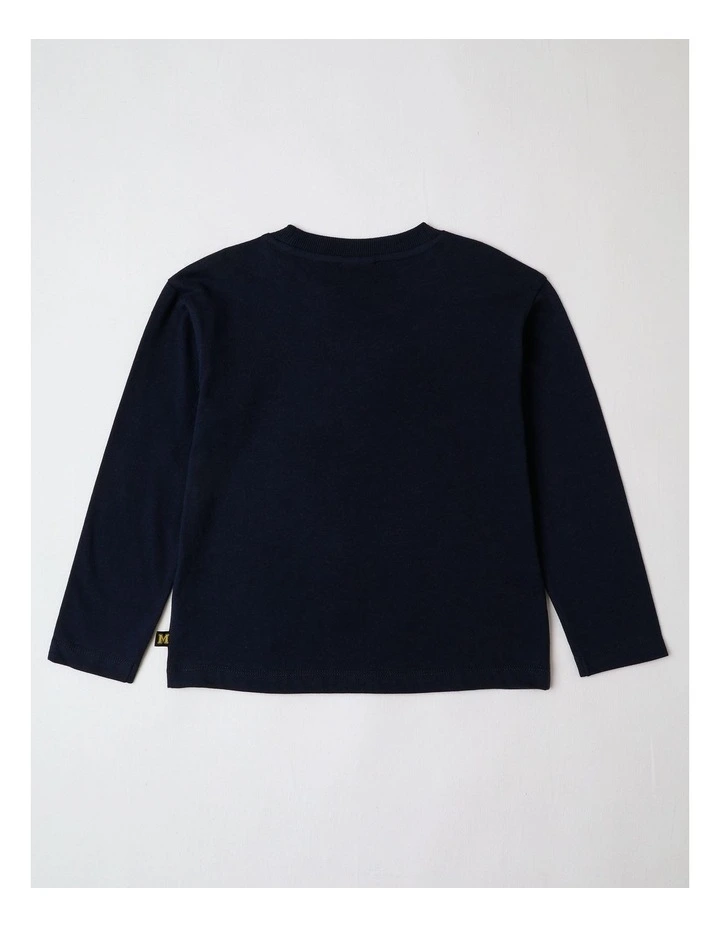 Essentials Long Sleeve T-Shirt in Dino Navy image 3