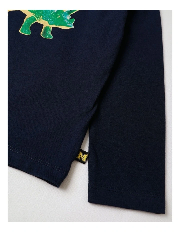 Essentials Long Sleeve T-Shirt in Dino Navy image 4