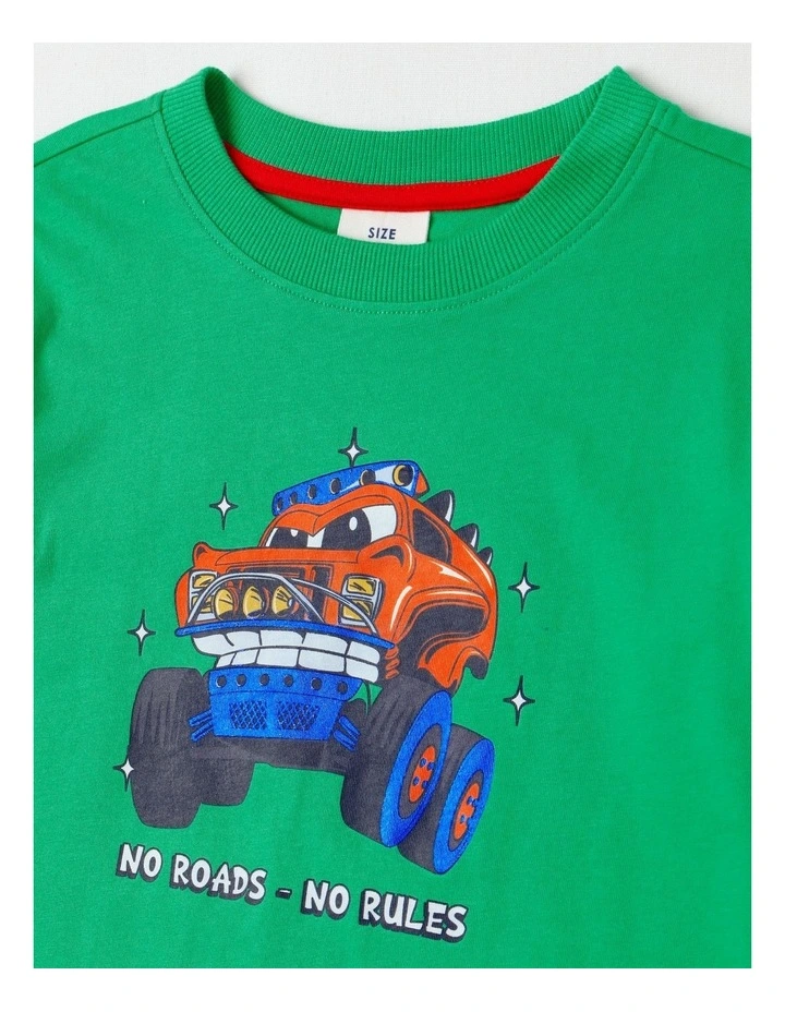 Essentials Long Sleeve T-Shirt in No Rules Green image 2