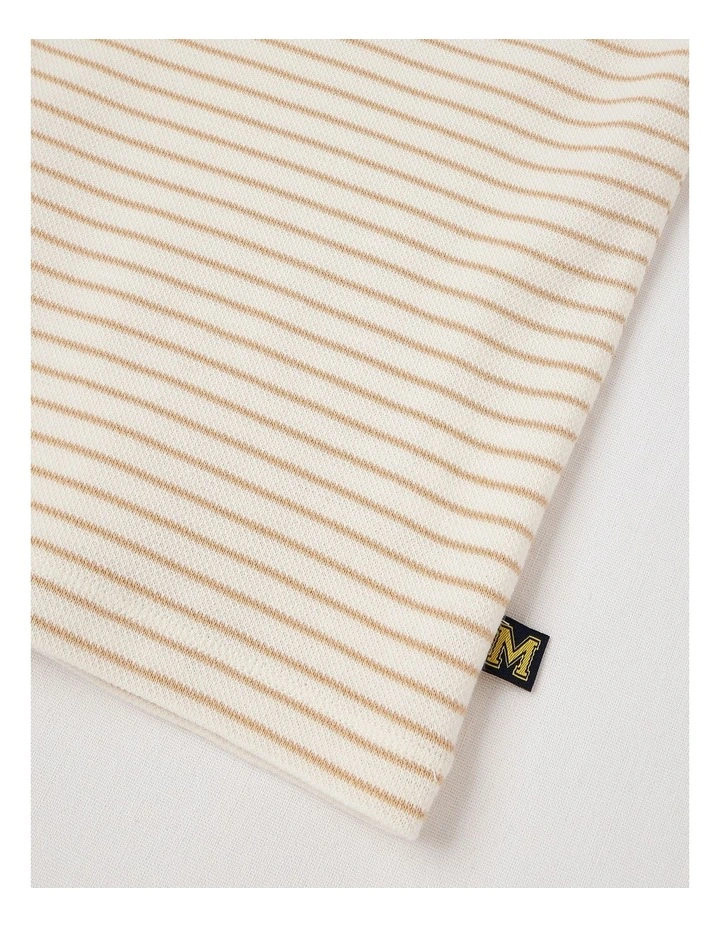 Essentials Texture Tee in Tan Stripe image 4