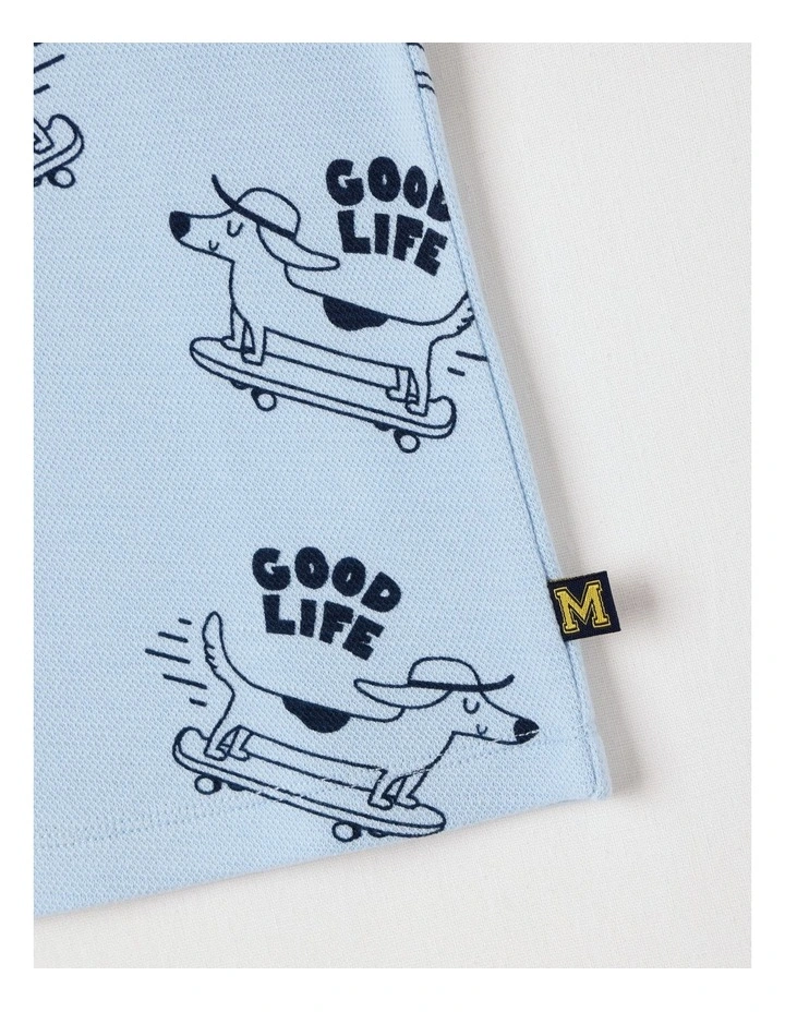 Essentials Textured Tee in Skater Light Blue image 4