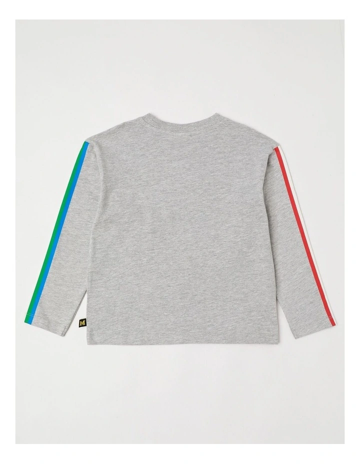 Essentials Long SleeveT-Shirt in Go Grey Marle image 3