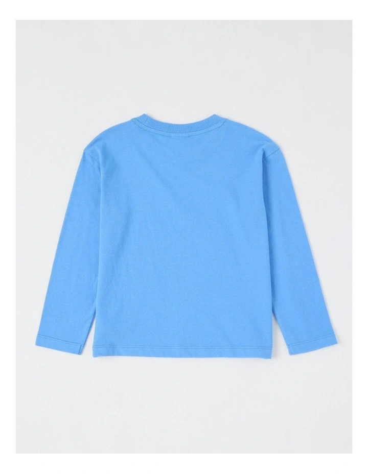 Essentials Long Sleeve T-Shirt in Sailboat Blue image 3