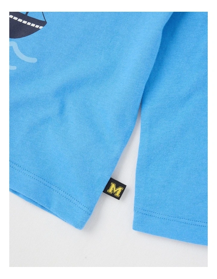 Essentials Long Sleeve T-Shirt in Sailboat Blue image 4
