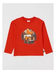 Essentials Long Sleeve T-Shirt in Car Burgundy