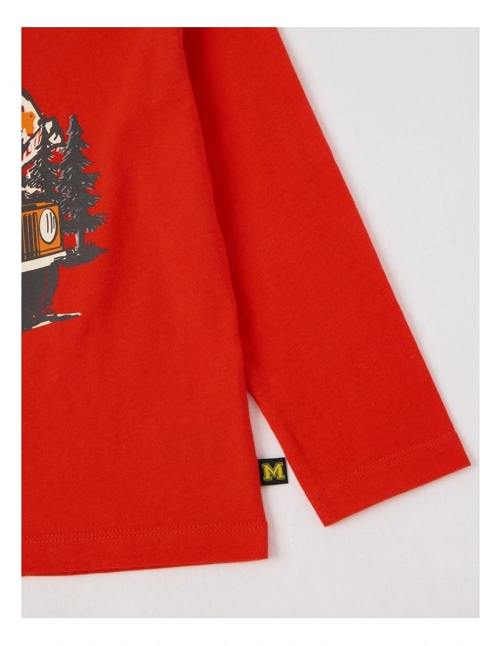 Essentials Long Sleeve T-Shirt in Car Burgundy image 4