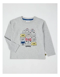 Essentials Long Sleeve T-Shirt in Cars Grey Marle