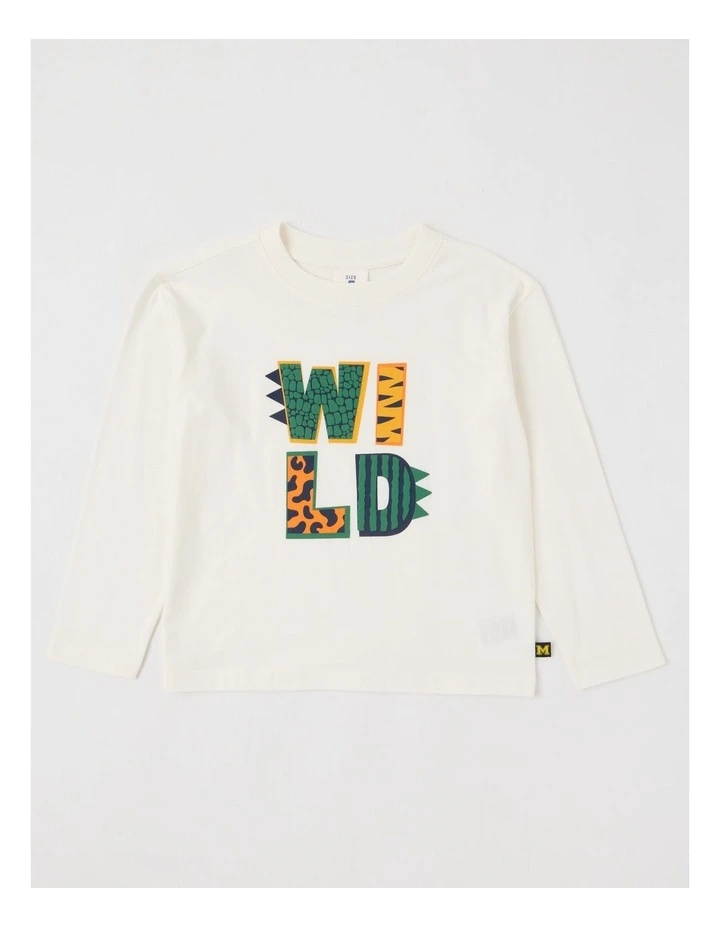 Essentials Long Sleeve T-Shirt in Wild White image 1