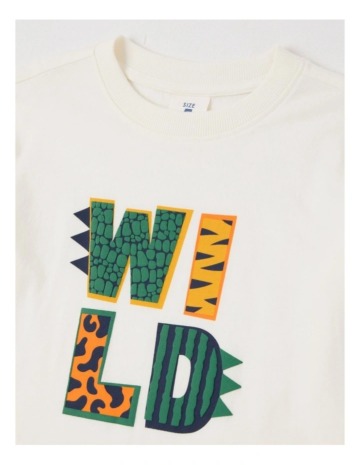 Essentials Long Sleeve T-Shirt in Wild White image 2