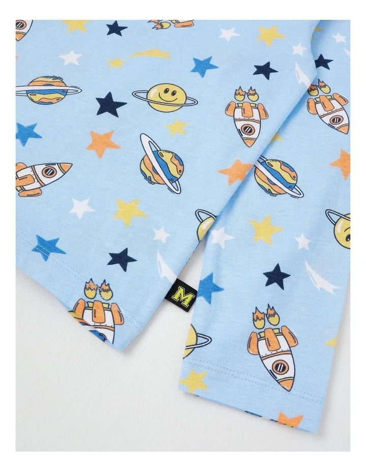 Long Sleeve All Over Print Tee in Space Blue image 4