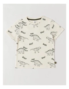 Essentials Textured Tee in Dino Khaki