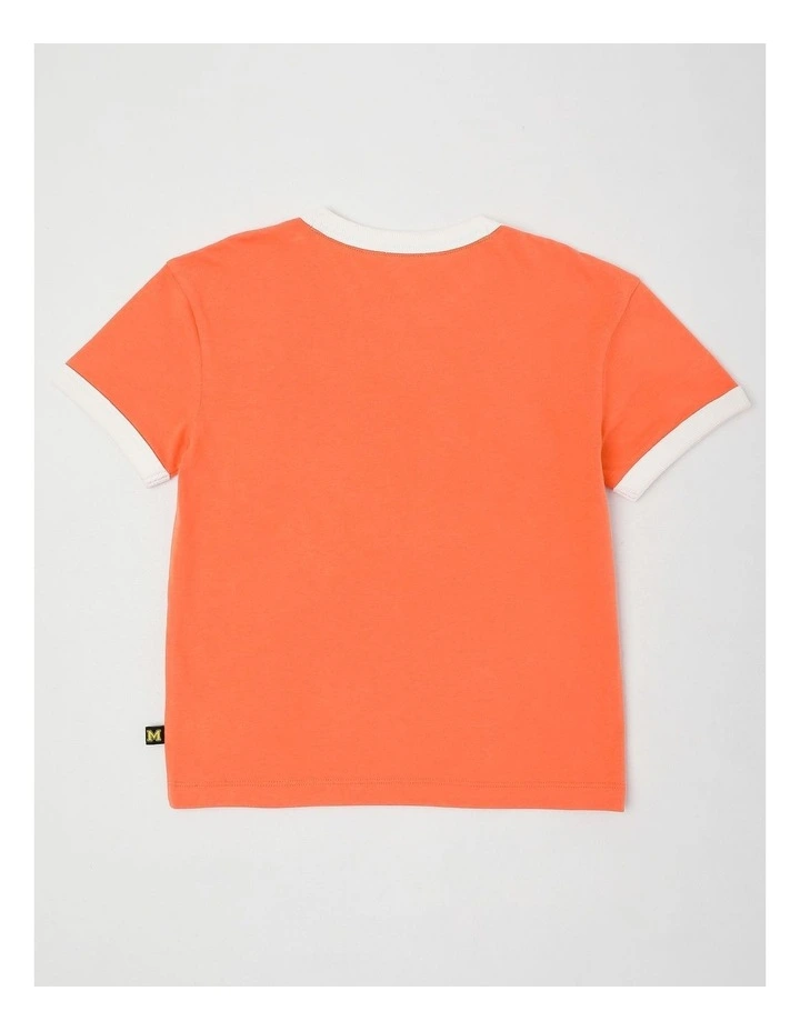 Short Sleeve Textured Print Tee in Happy Crew in Sun/Ecru image 3