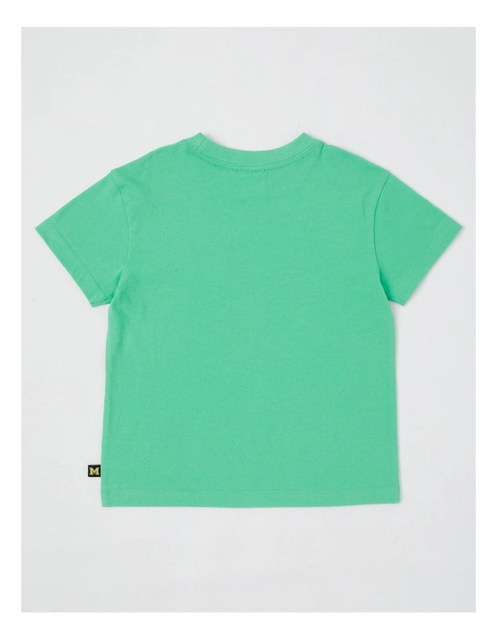 Essentials Short Sleeve Print Tee in Crunch Monster Truck in Green image 3