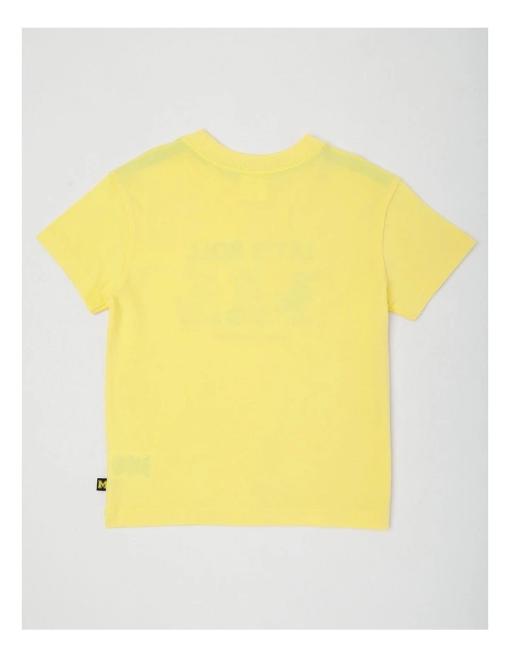 Essentials Short Sleeve Print Tee in Lets Roll Scooter in Animals/Yellow image 3