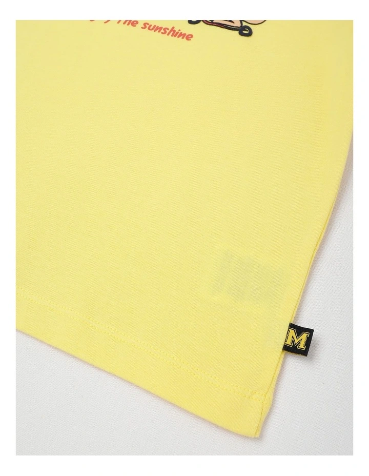 Essentials Short Sleeve Print Tee in Lets Roll Scooter in Animals/Yellow image 4
