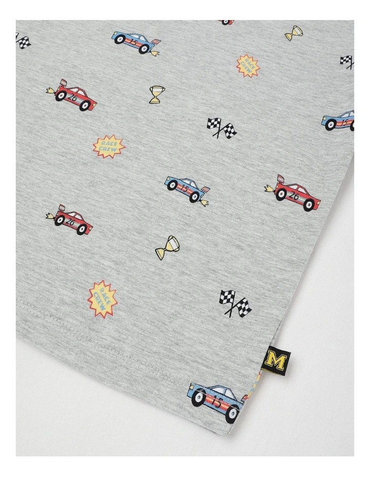Essentials Short Sleeve Tee in Racing And Vehicles/Grey Marle image 4