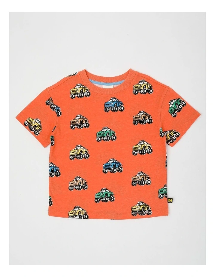 Essentials Short Sleeve Tee in Monster Truck Washed Red image 1