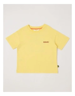 Short Sleeve Oversized Tee in Dino Yellow