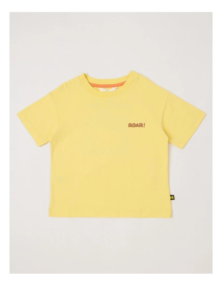 Short Sleeve Oversized Tee in Dino Yellow image 1