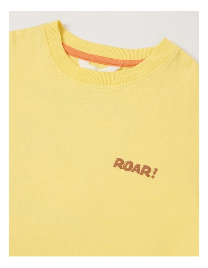 Short Sleeve Oversized Tee in Dino Yellow image 2