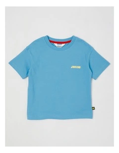 Short Sleeve Oversized Tee in Surf Shark Blue