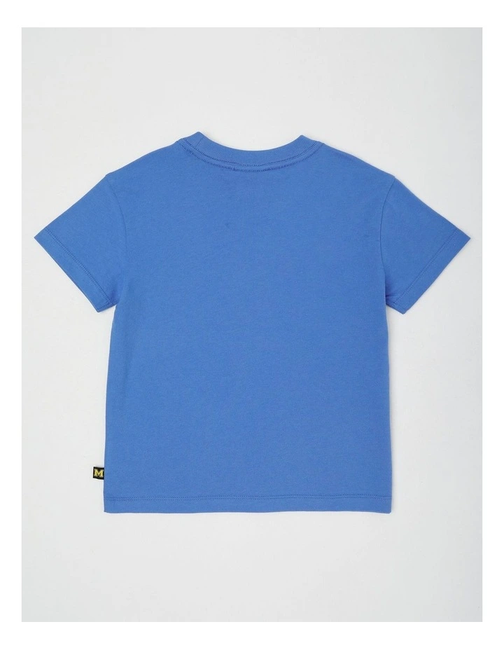 Essentials Short Sleeve Print Tee in Speed Racer Blue image 3