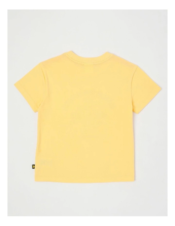 Essentials Short Sleeve Print Tee in Croc Yellow image 3