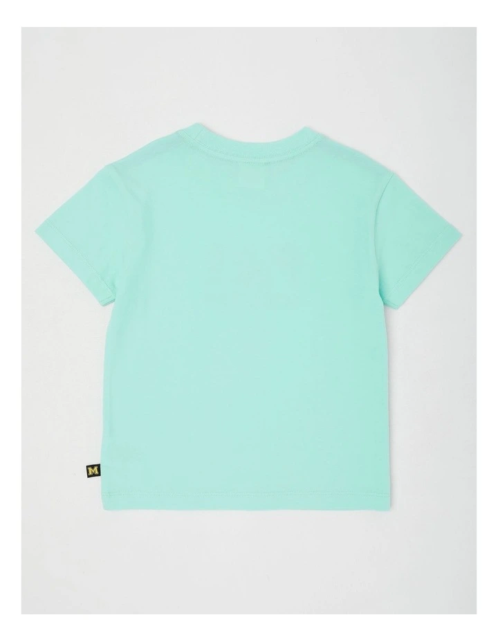 Essentials Short Sleeve Print Tee in Beach Mint image 3