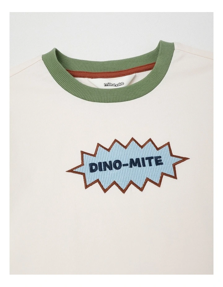 Short Sleeve Print Tee in Ecru image 2