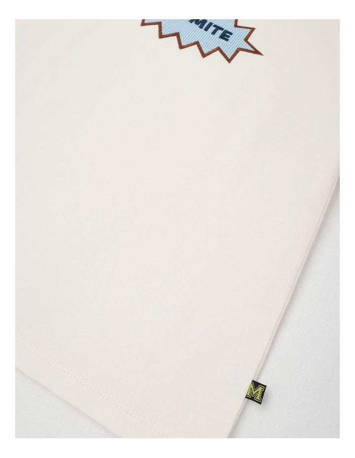 Short Sleeve Print Tee in Ecru image 4