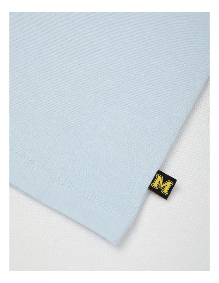 Short Sleeve Woven Pocket Tee in Blue/Red image 4