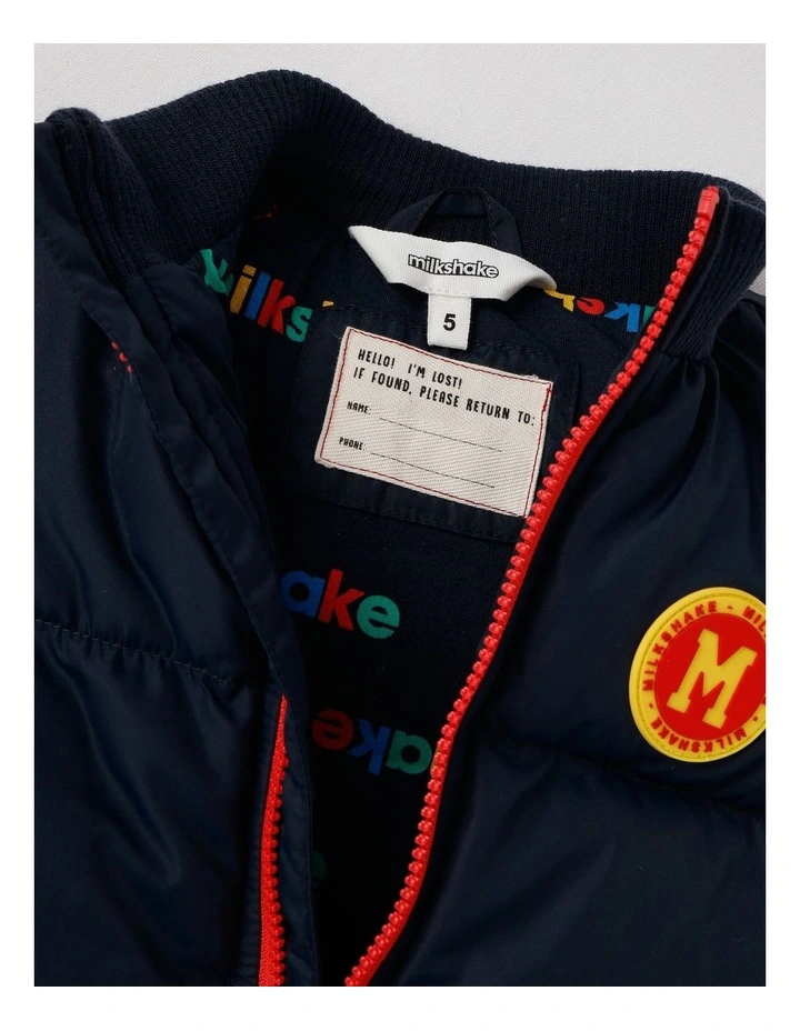 Recycled Puffer Vest in Navy image 4