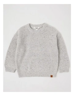 Fishmerman Rib Knit in Textured Grey Marle