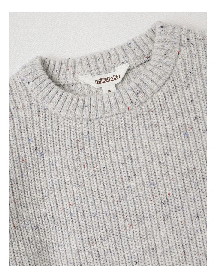 Fishmerman Rib Knit in Textured Grey Marle image 2