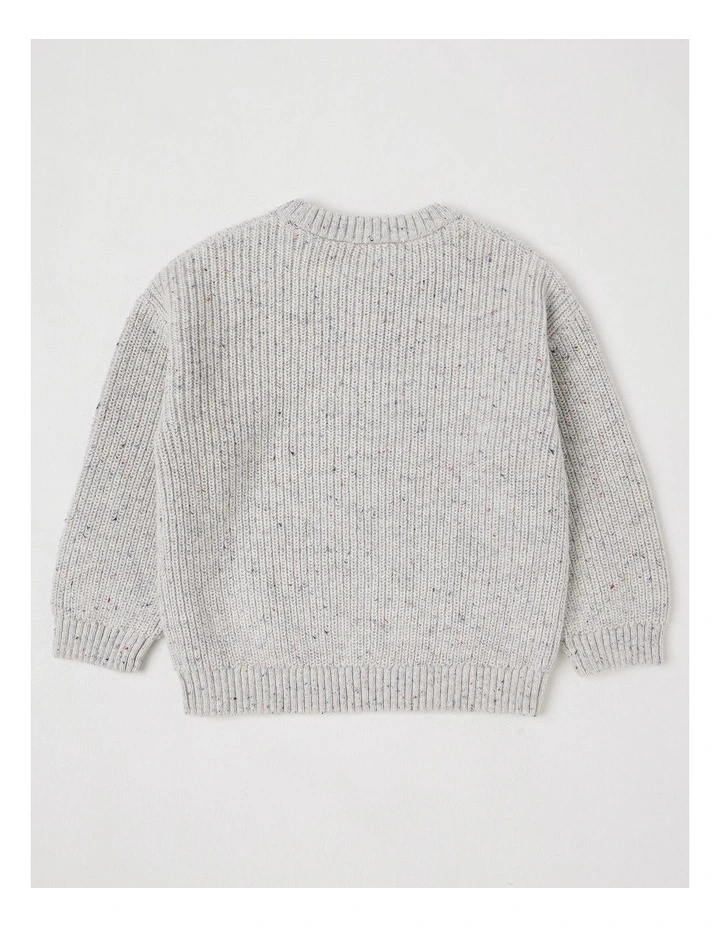 Fishmerman Rib Knit in Textured Grey Marle image 3