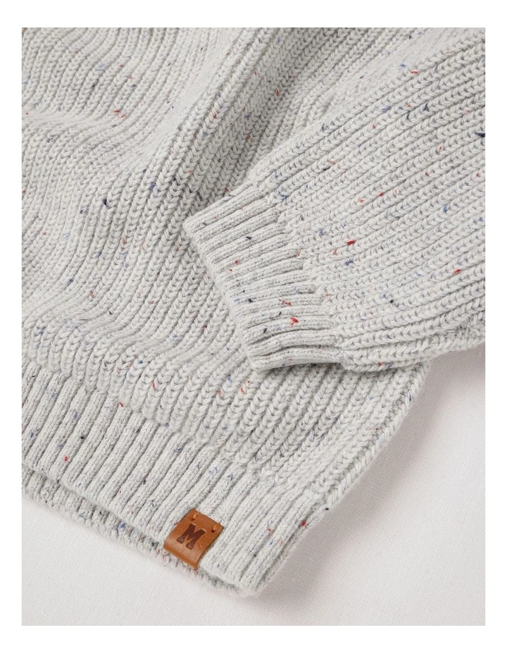 Fishmerman Rib Knit in Textured Grey Marle image 4