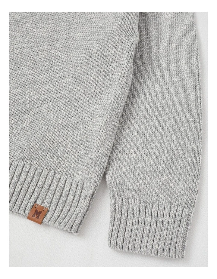 Button up Jumper in Grey Marle image 4