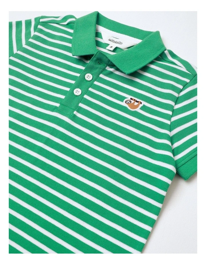 Splice Tee in Green Stripe image 2