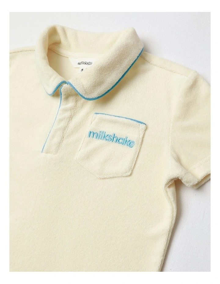 Terry Polo Shirt in Yellow image 2