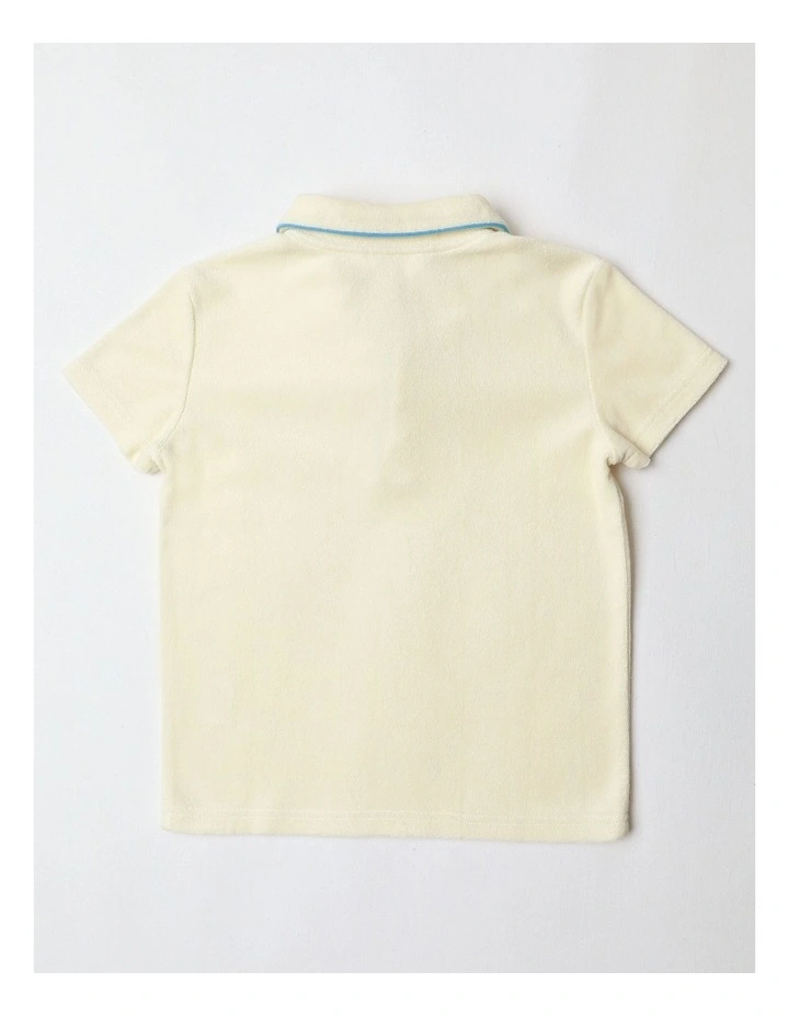 Terry Polo Shirt in Yellow image 3