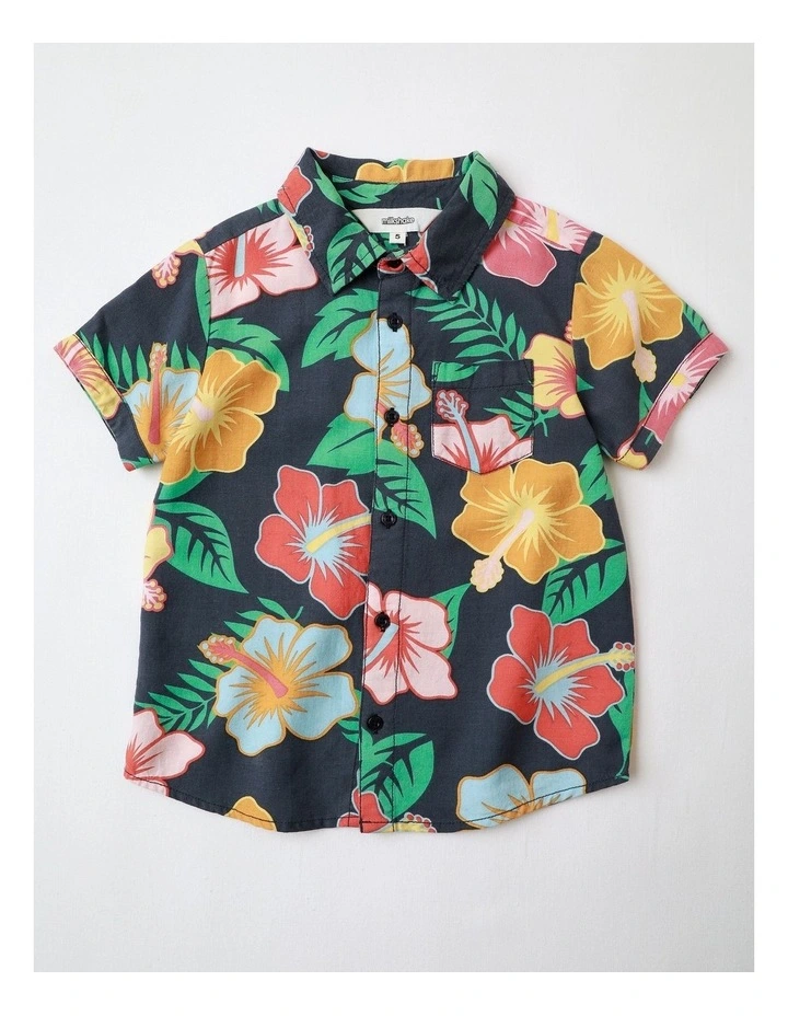Linen Shirt in Navy image 1