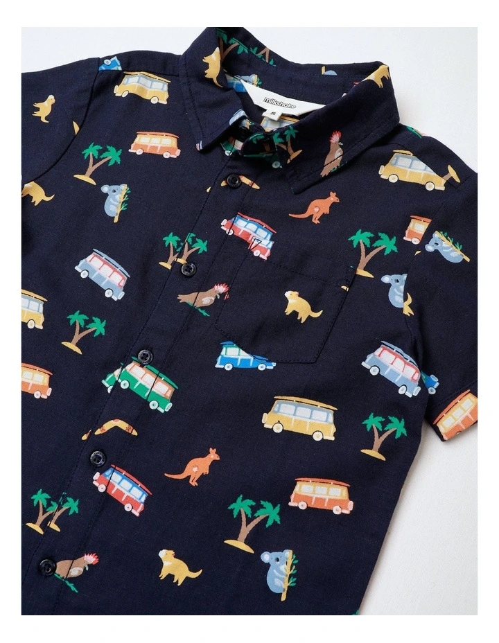 Linen Shirt in Navy image 2