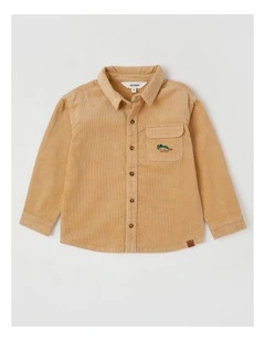 L/S Cord Shirt in Tan