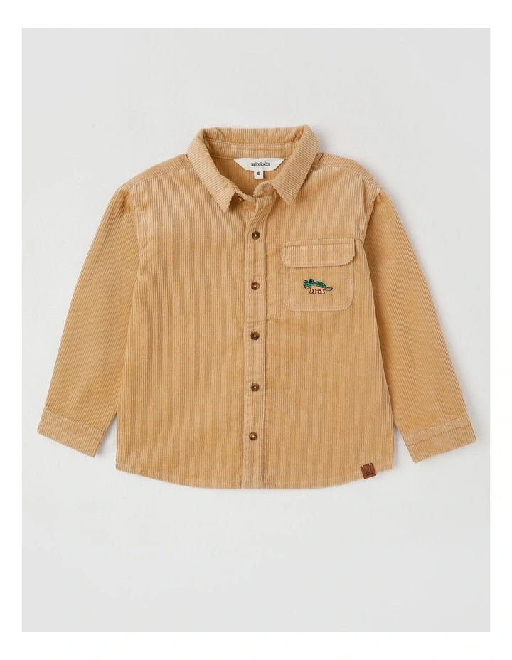 L/S Cord Shirt in Tan image 1