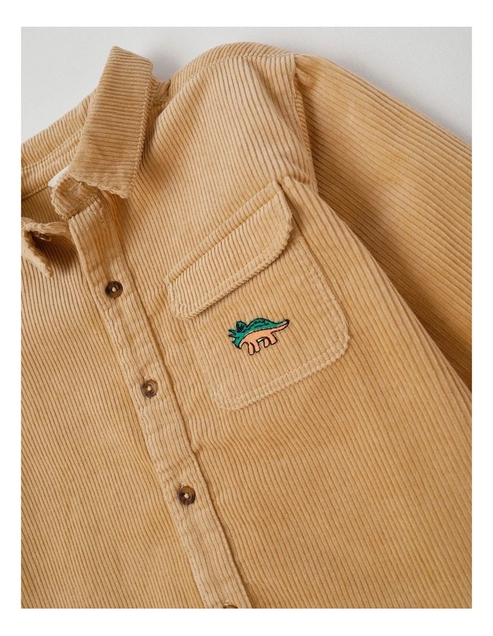 L/S Cord Shirt in Tan image 2