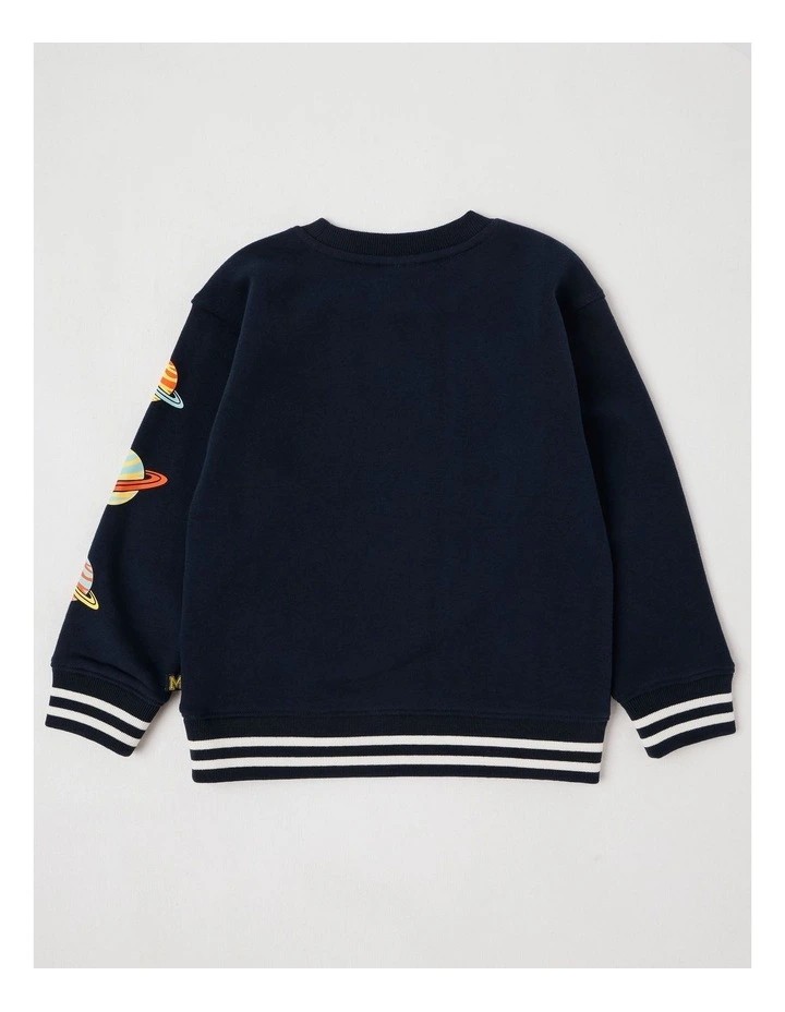 Essentials Crew Neck Sweat in Navy image 3
